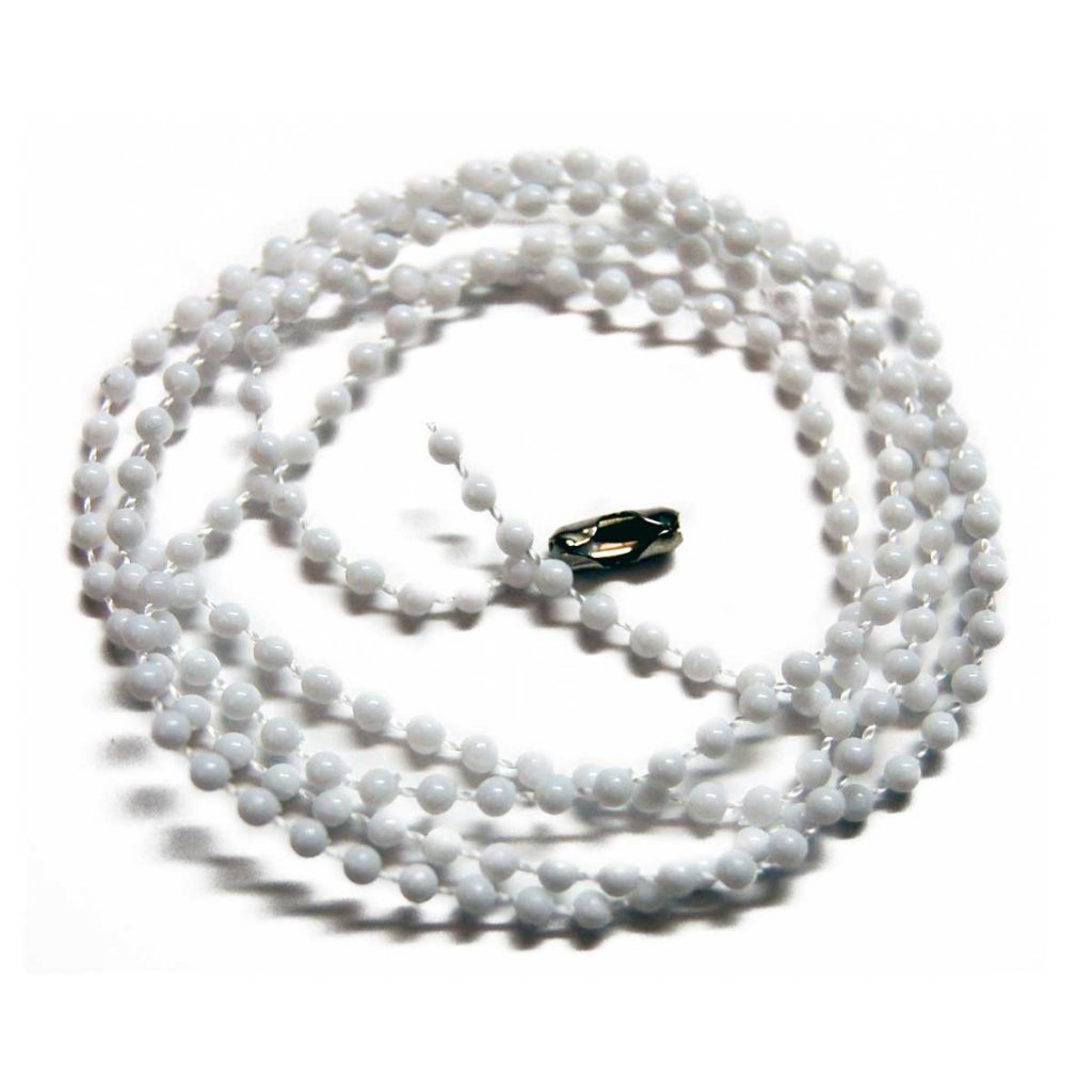 White Beaded Breakaway Lanyards for Pendants - 10 Pack
